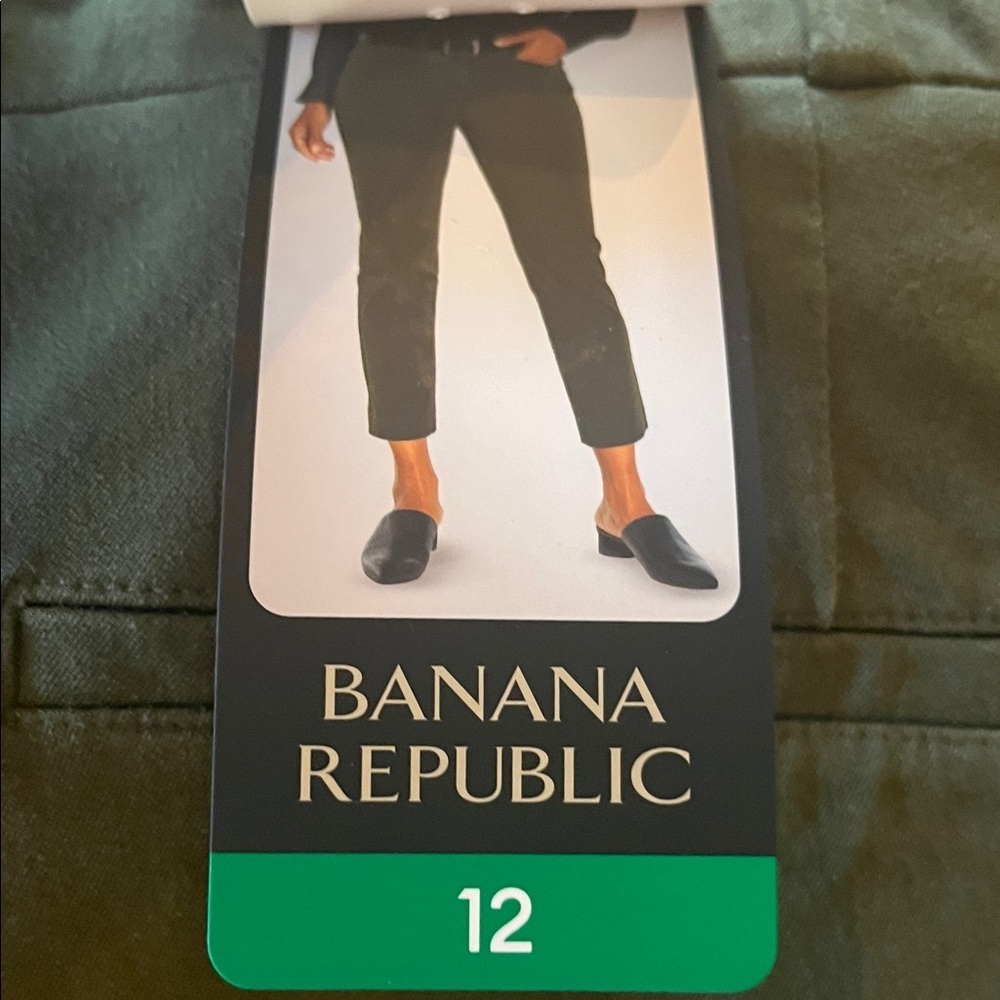 Banana Republic Olive Night Slim Cropped Pants